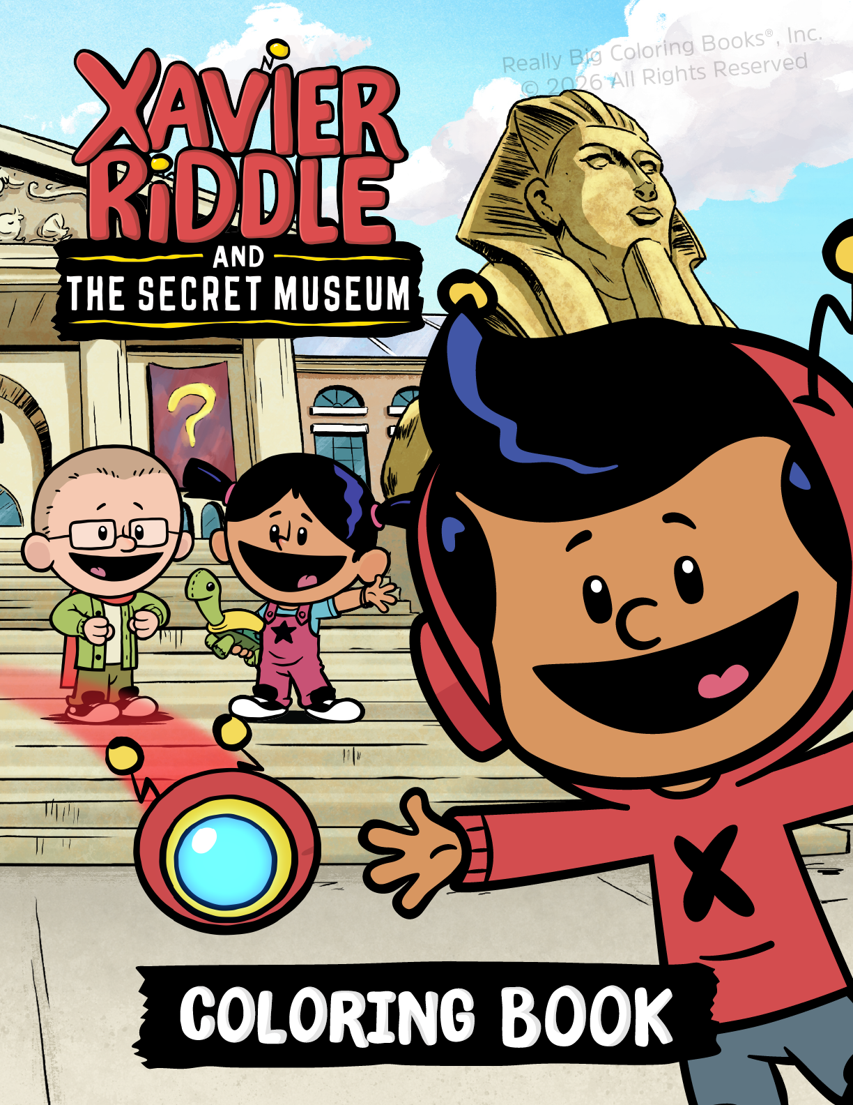 Xavier Riddle and the Secret Museum Coloring Book Front Cover