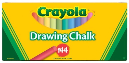 144 Ct Drawing Chalk Sticks, Assorted Colors