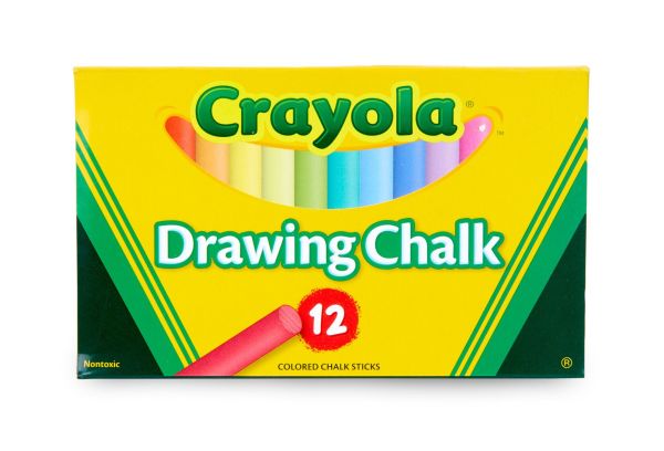 12 Ct Drawing Chalk Sticks, Assorted Colors