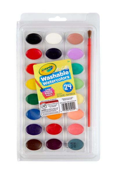 24-Pan Washable Watercolors