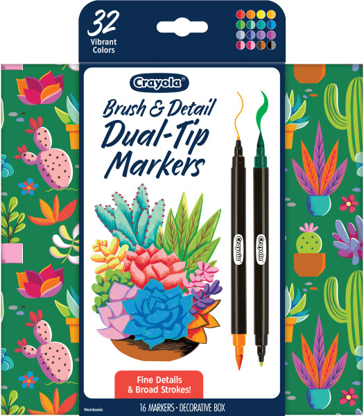 16ct Brush & Detail Dual-Tip Markers