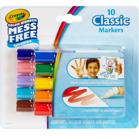 10 Ct Color Wonder® Washable Mini Markers, Classic Colors