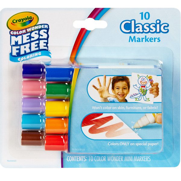 10 Ct Color Wonder® Washable Mini Markers, Classic Colors