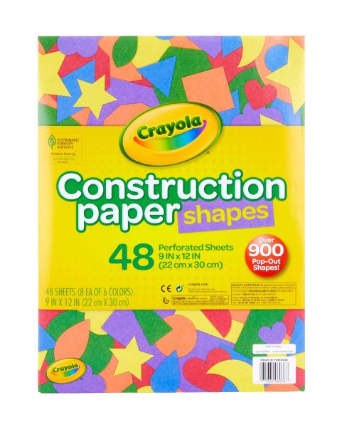 48 Ct Construction Paper Shapes