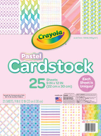 25 Ct Pastel Cardstock