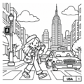Cozy Coloring Book Around the World USA