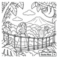 Cozy Coloring Book Around the World Costa Rica